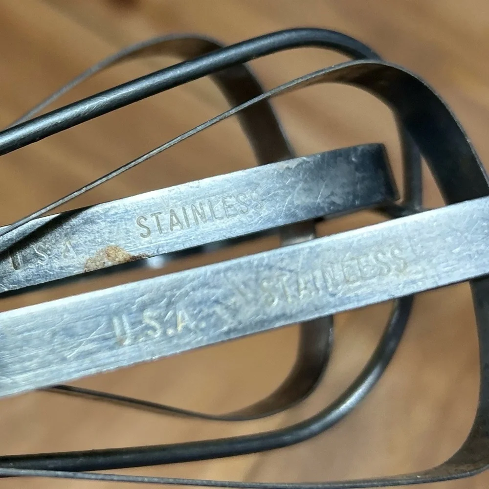 Vintage Handheld Egg Beater stainless steel Made in the USA